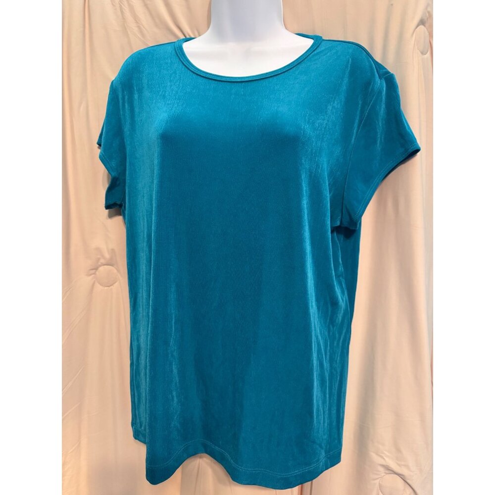 NWT New Chico's Travelers Size 3 XXL Top Teal